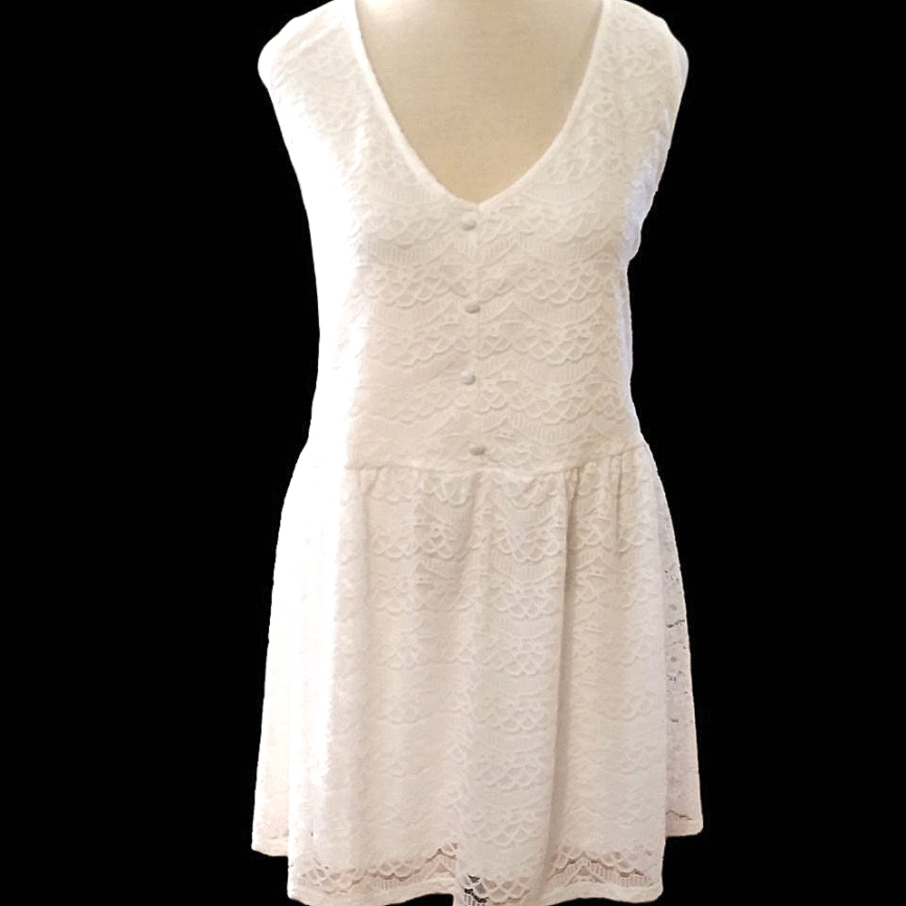 Torrid White Lace Babydoll Top Tank Blouse Size 5 5X - Picture 5 of 13